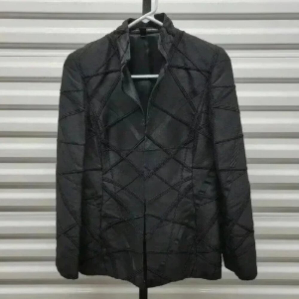 Linda Allard Ellen Tracy Silk Embroidered Jacket